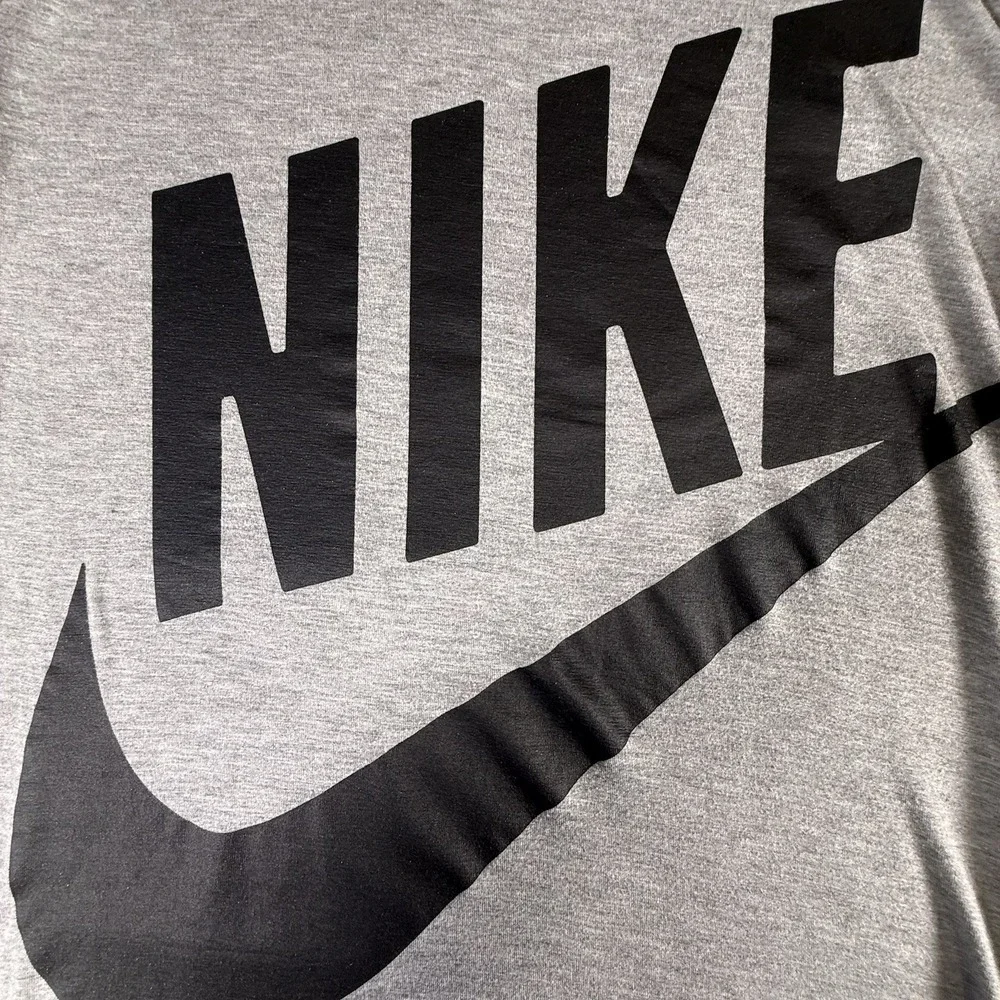 Nike Sportwear Womens Tee Shirt Size L  Gray Oversized Rayon/viscose Long Sleeve